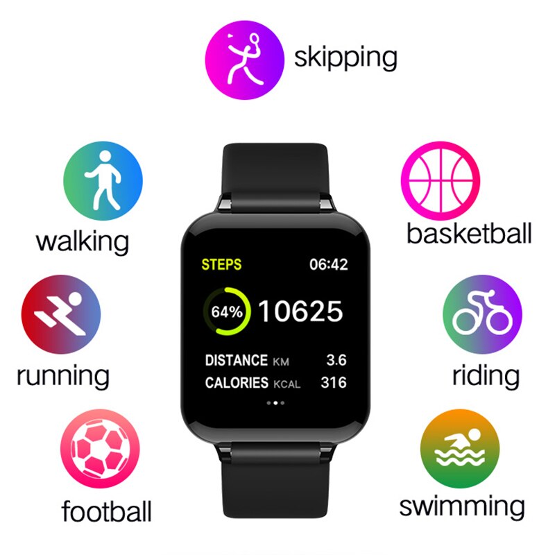 B57 Smart Uhr Wasserdichte Fitness Armband Herz Rate Monitor Blutdruck Sport Uhr Gesundheit Uhr für Frauen Männer SmartWatch