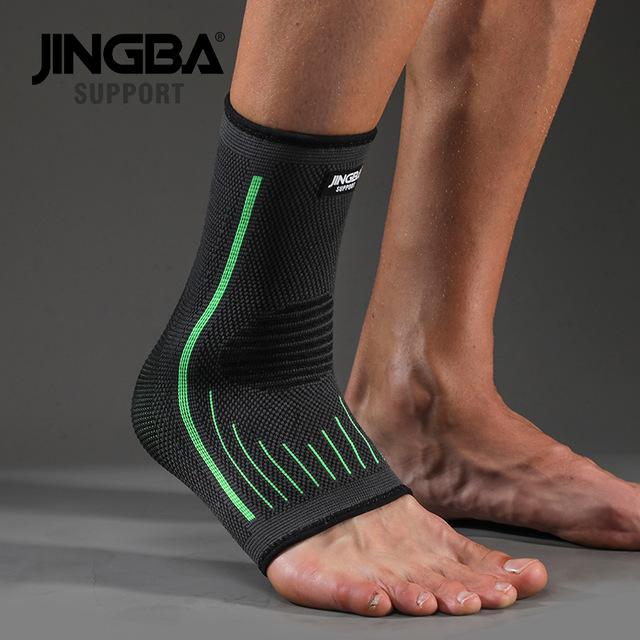 1 PCS Protective Football Ankle Support Basketball Ankle Brace Compression Nylon Strap Belt Ankle Protector: Green Ankle support / S-M
