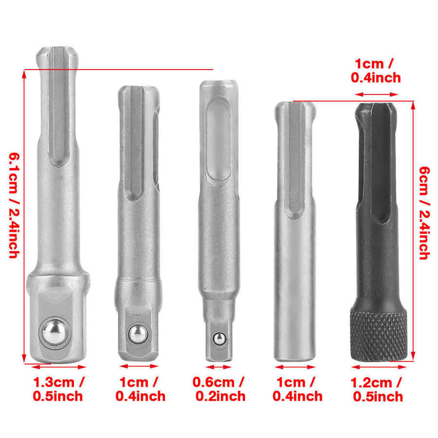 Socket wrench adapter set socket wrench adapter set steel for power tools Multiply range and capacity Different sizes of