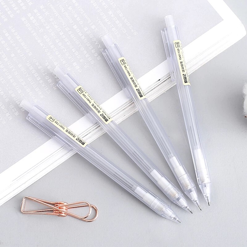 Portaminas de 0,5/0,7mm, material escolar japonés, papelería coreana