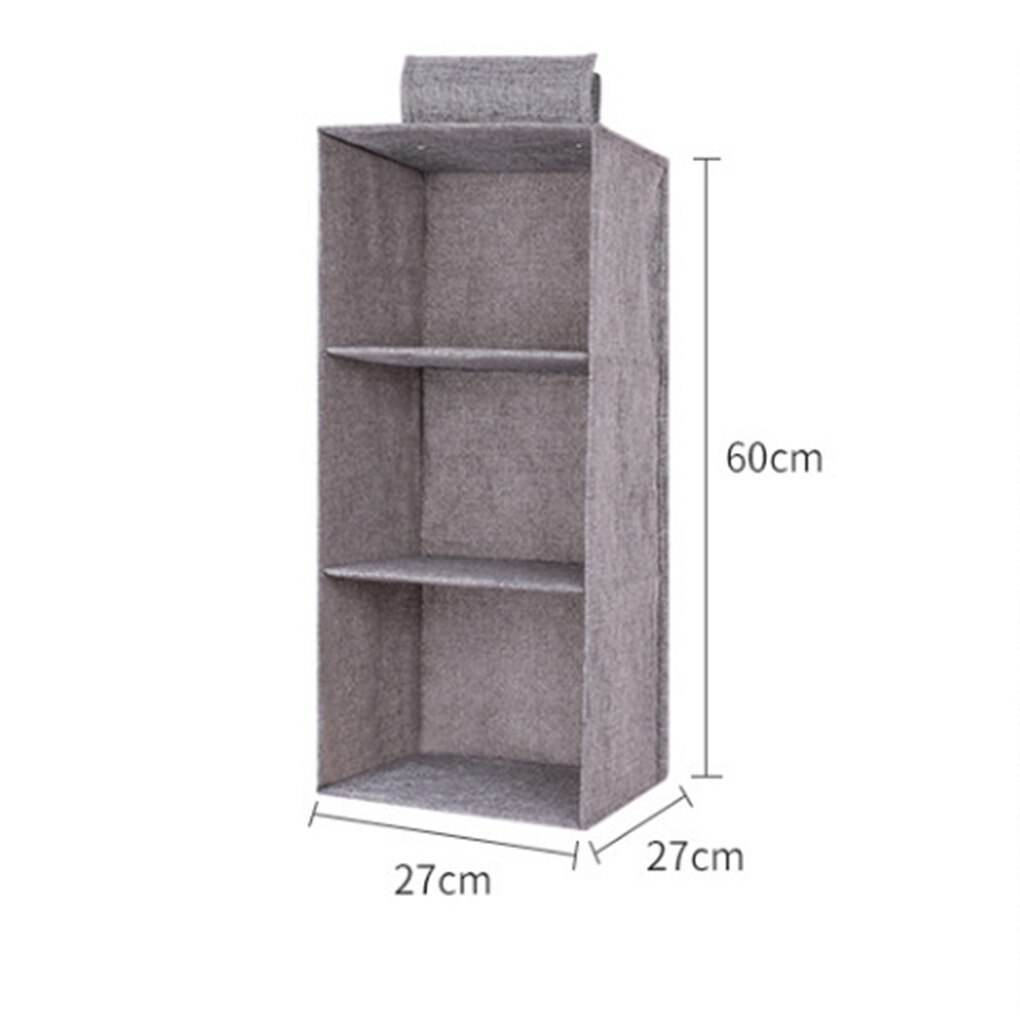 Hängen Kleiderschrank Kleidung Organizer Lagerung Hause Hängen Schublade Kasten Schlafzimmer Tasche Kasten Baumwolle Leinen 3 Schicht Veranstalter