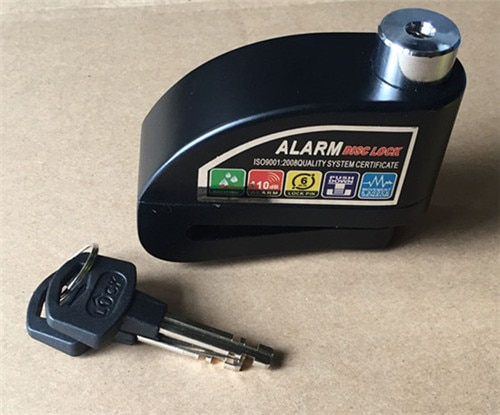 Universal alarm moto motorsykkellås alarma moto alarm scooter sykkel skivebrems lås sikkerhet tyverialarm lås +veske