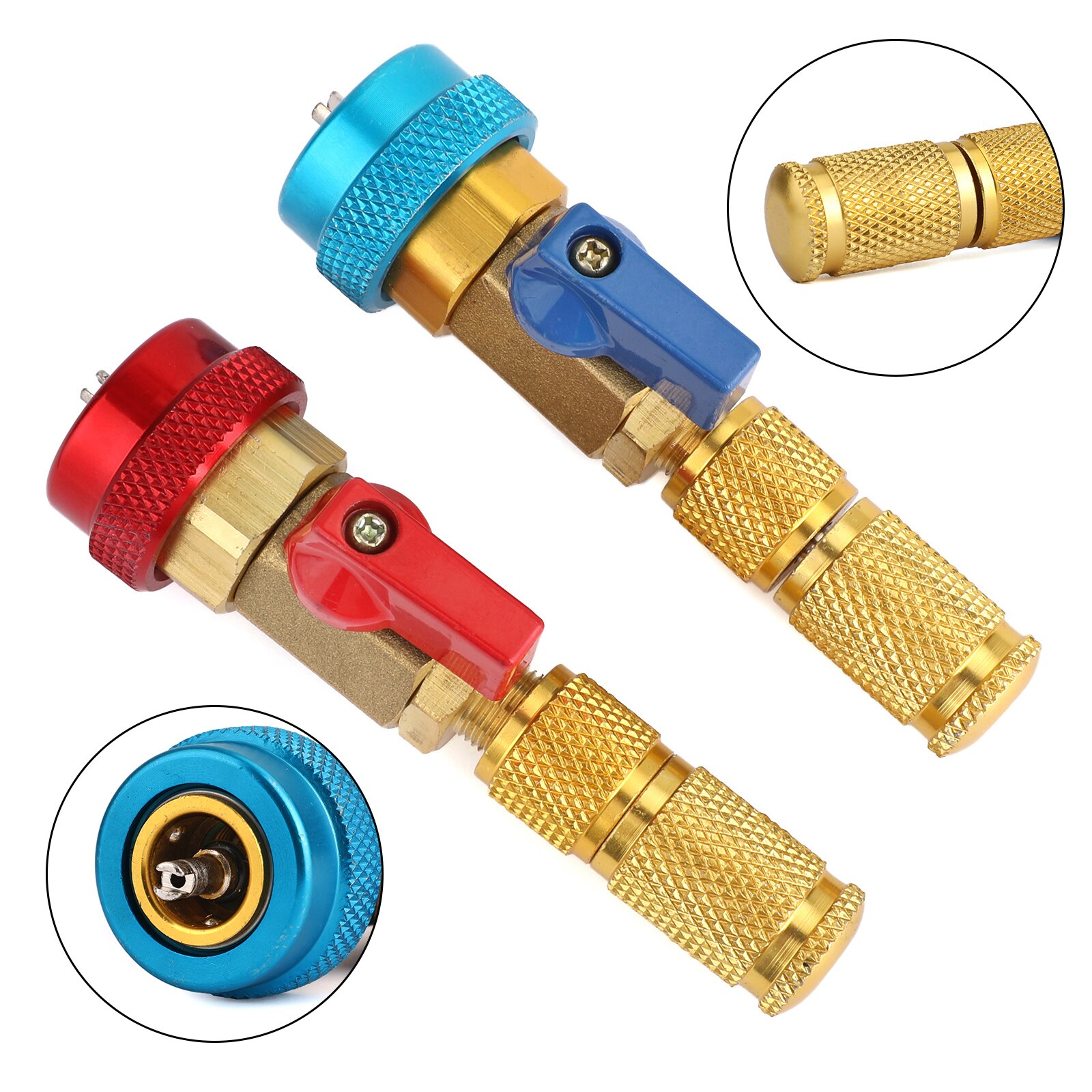 Artudatech HVAC AC Valve Core High &amp; Low Pressure Quick Remover Install Tool For R134A R12