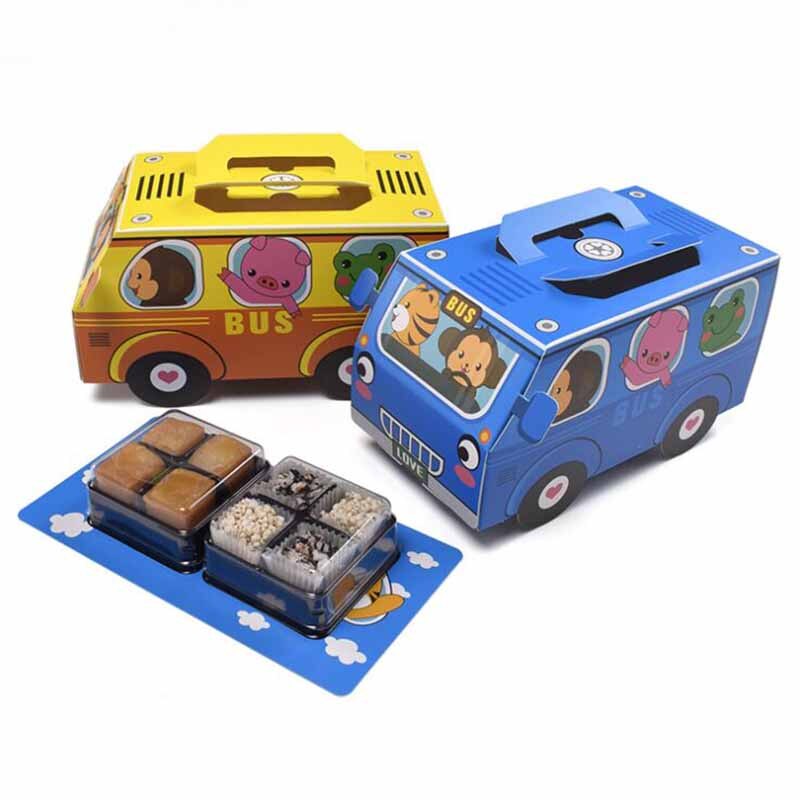 Bus Vorm Snoep Doos Dieren In De Auto Cake Verpakking Bag Voor Kinderen Verjaardagsfeestje Auto 'S Terug Naar school Party Decoraties