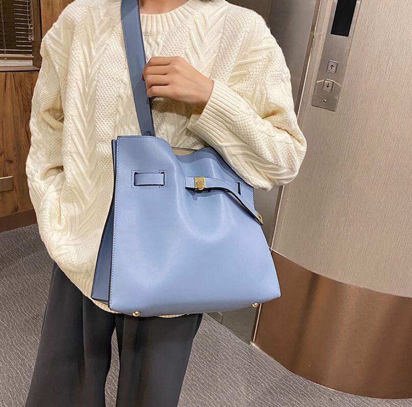 Vintage grand sac seau en cuir PU femmes sac à main haute capacité sac à bandoulière