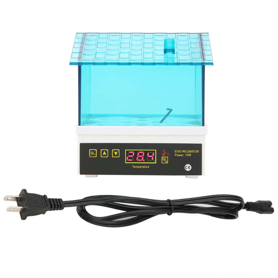 Digital Temperature Small Brooder 4 Mini Hatchery Egg Incubator Hatcher for Chicken Duck Bird Pigeon Quail: US Plug 110V