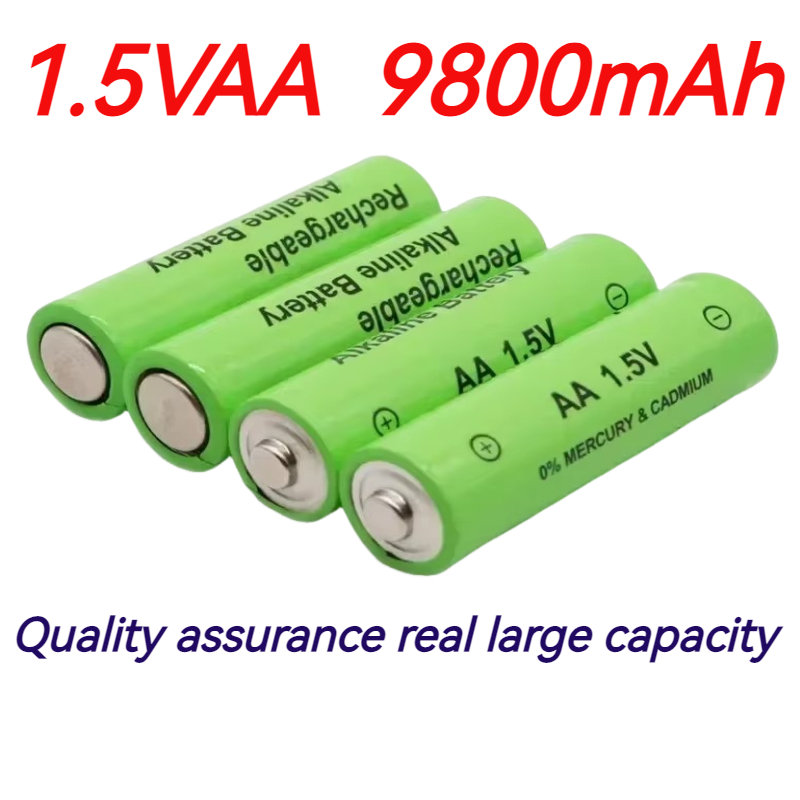 1.5V nouvelle pile Rechargeable AA 9800mAH 1.5V batterie Rechargeable lumière LED jouet MP3
