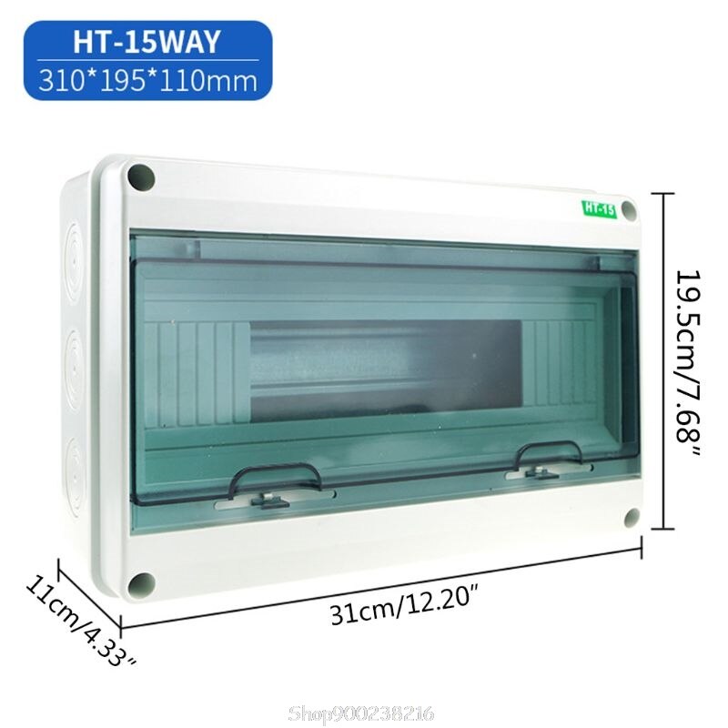 5/8/12/15/18/24Ways Electrical Distribution Box Waterproof Junction Wire Box Aug06 20: 15 ways
