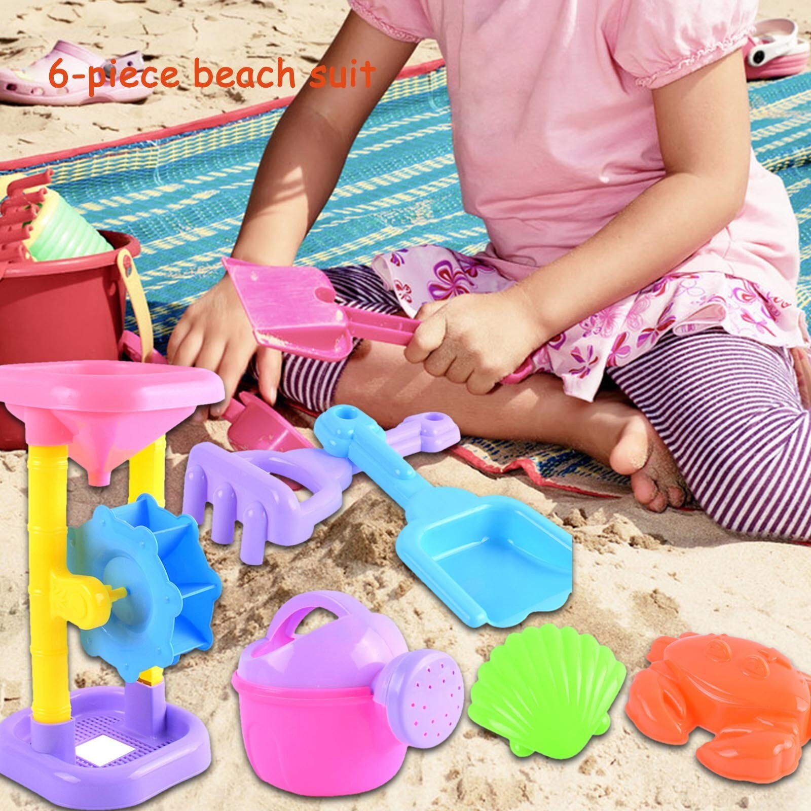 Speelgoed Voor Kinderen 6 Stuk Strand Speelgoed Zand Set Zand Play Zandbak Speelgoed Zomer Outdoor Speelgoed Grappige Игрушки для Девочек #40