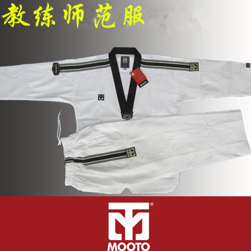 Mooto Master Taekwondo Dobok Trainers Wear Adult White Long Sleeved master uniforms taekwondo teacher uniforms