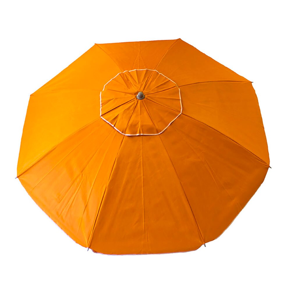 Sombrilla playa inclinable 240 Cm hierro y poliéster protección UV con pincho y funda: Naranja