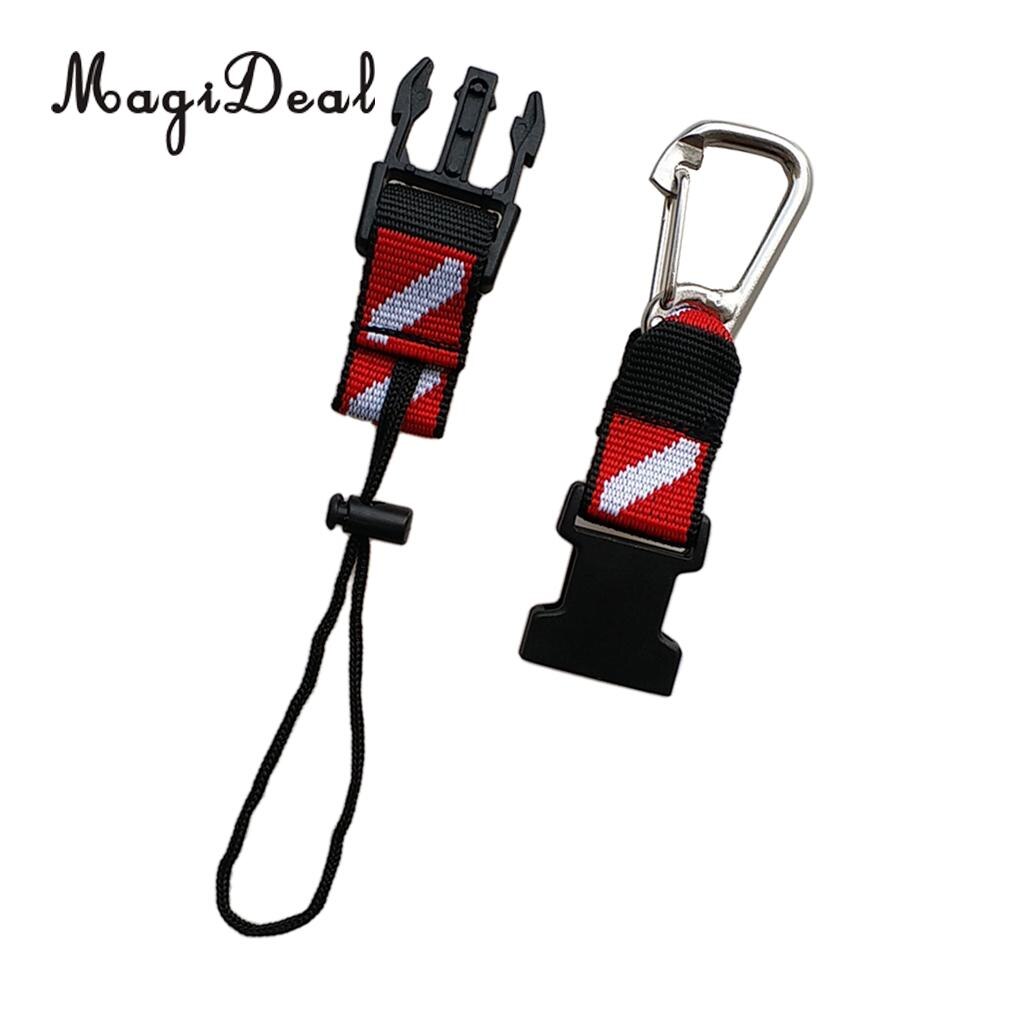 MagiDeal Scuba Diving Diver Swimming Fin Mask Camera Torch Holder Lanyard Webbing Strap Belt Clip - Durable & Compact