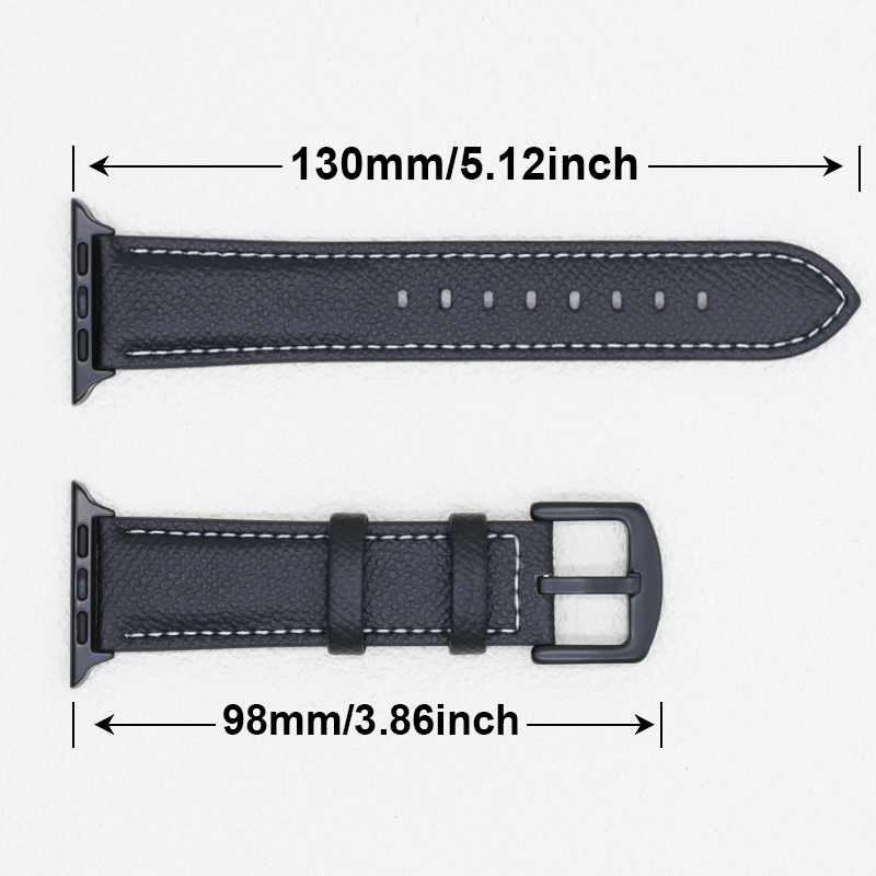 Læderrem til apple watch-rem serie 9 8 7 6 5 4 3 ultra se komfortabel armbånd iwatch 49mm 45mm 44mm 42mm 41mm 40mm 38mm
