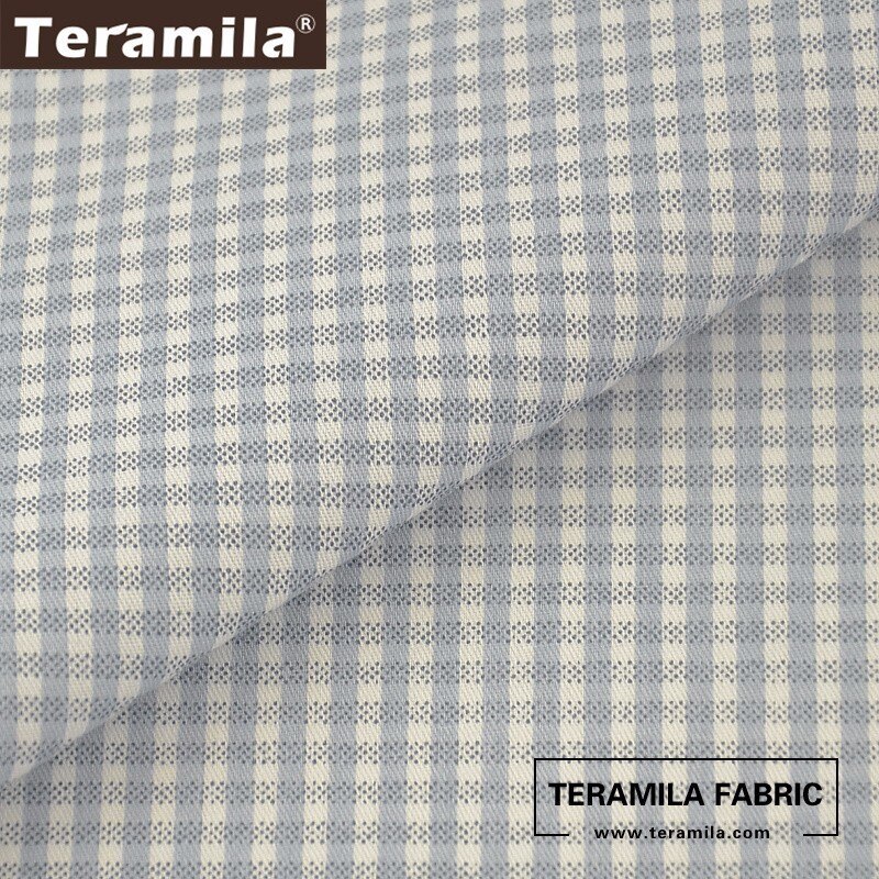 Teramila-Telas de algodón blancas y grises claras, diseños de tela de sarga de retazos, Material de costura de cuartos anchos, textil