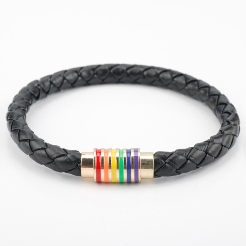 Pulsera de cuero multicapa de estilo moderno, brazalete único, accesorios para mujer y hombre, novedad: E349 black gold