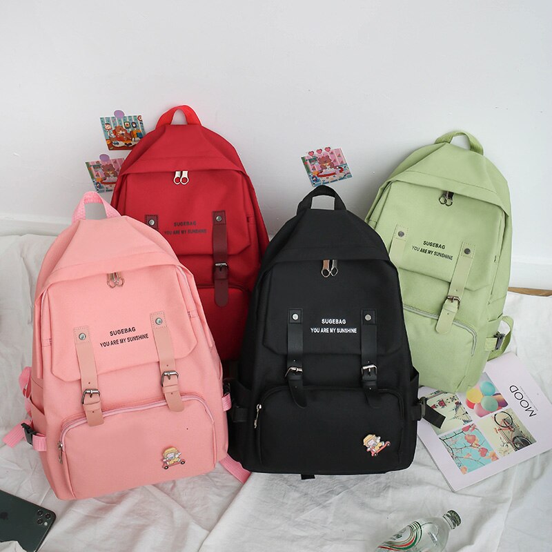 Conjunto de 4 mochilas escolares para adolescentes , mochila de lona para viajes, mochilas escolares para estudiantes adolescentes, mochilas escolares