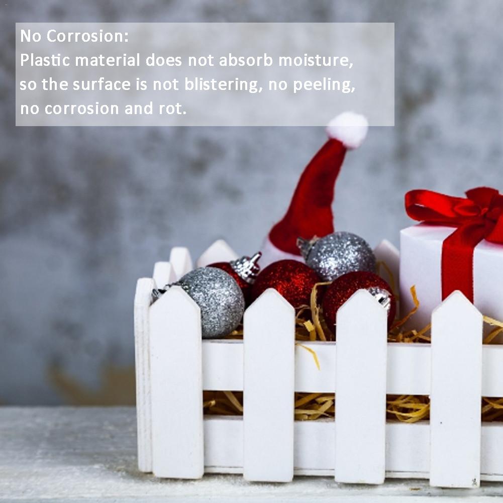 Christmas Tree Fence White PVC Fence Garden Guardrail Surround Fence christmas decoration for home Year decoration