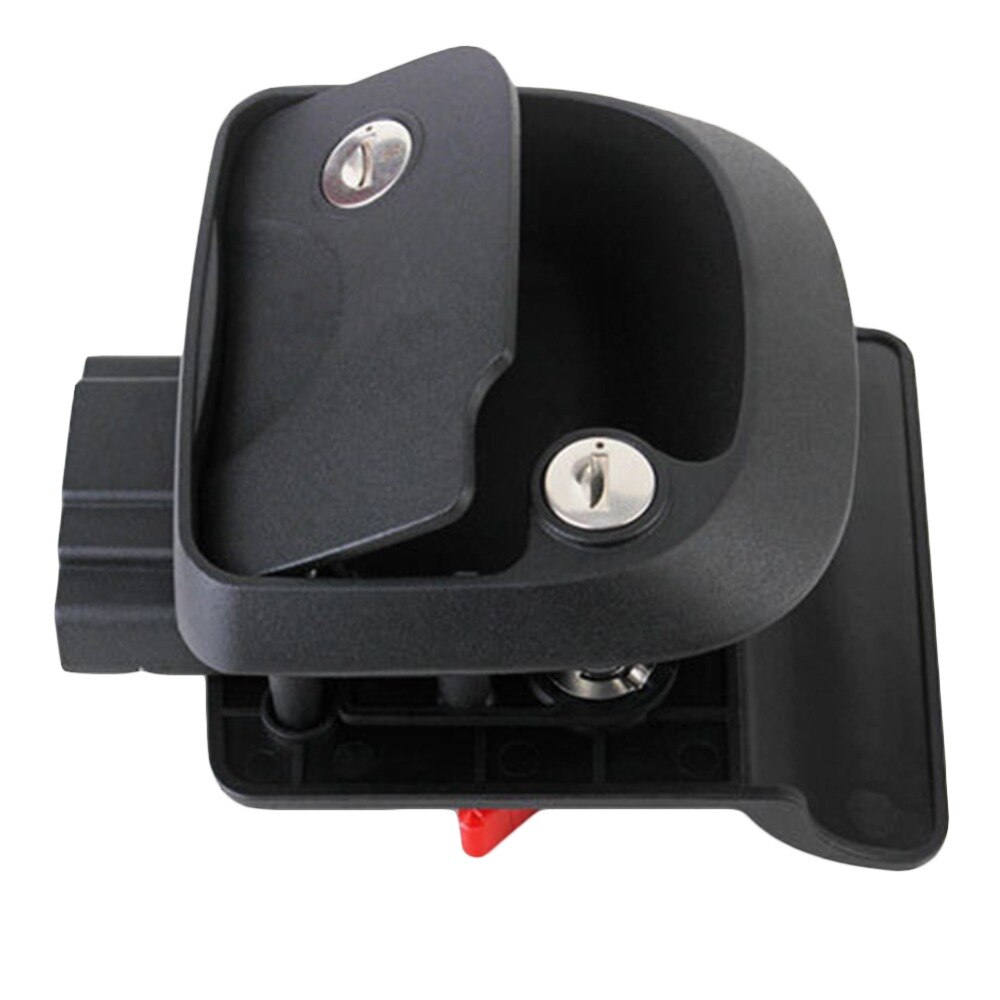 Camper Trailer RV Entry Door Caravan Lock Latch Handle Knob Deadbolt-Black Fit for Door Thickness 30-40mm