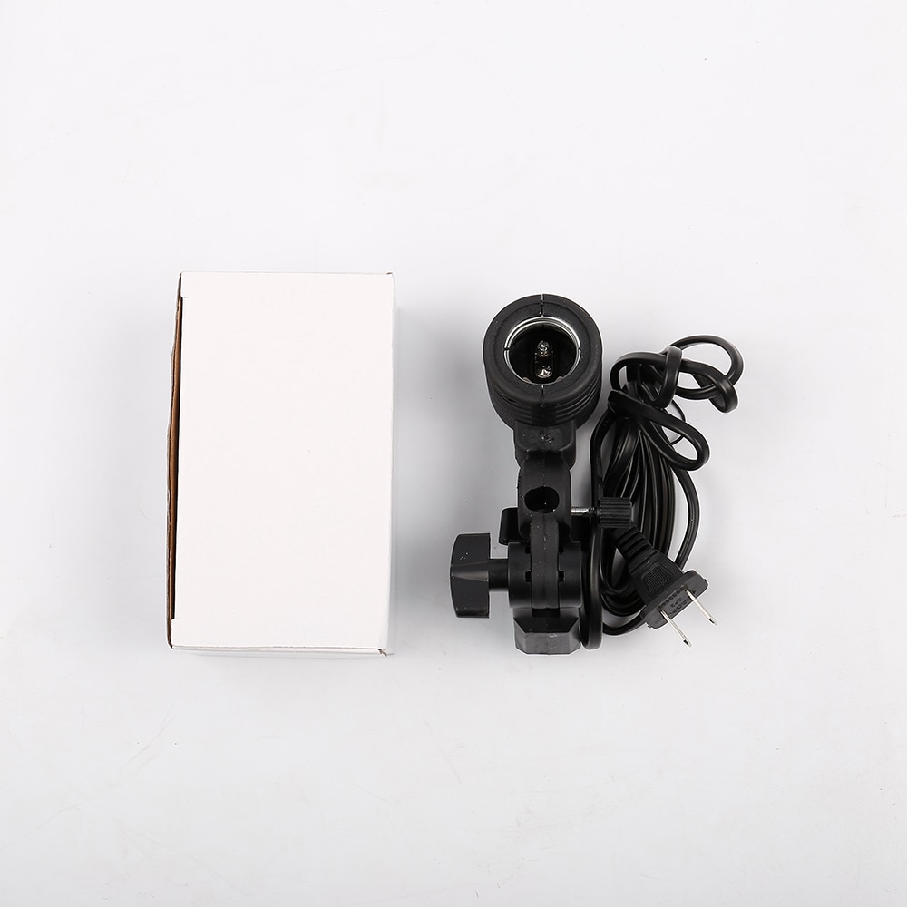 CY in voorraad E27 Enkele Head Photo Verlichting Lamp Holder Socket Flash Umbrella Bracket Fotografie Studio Light Fitting EU/US Plug