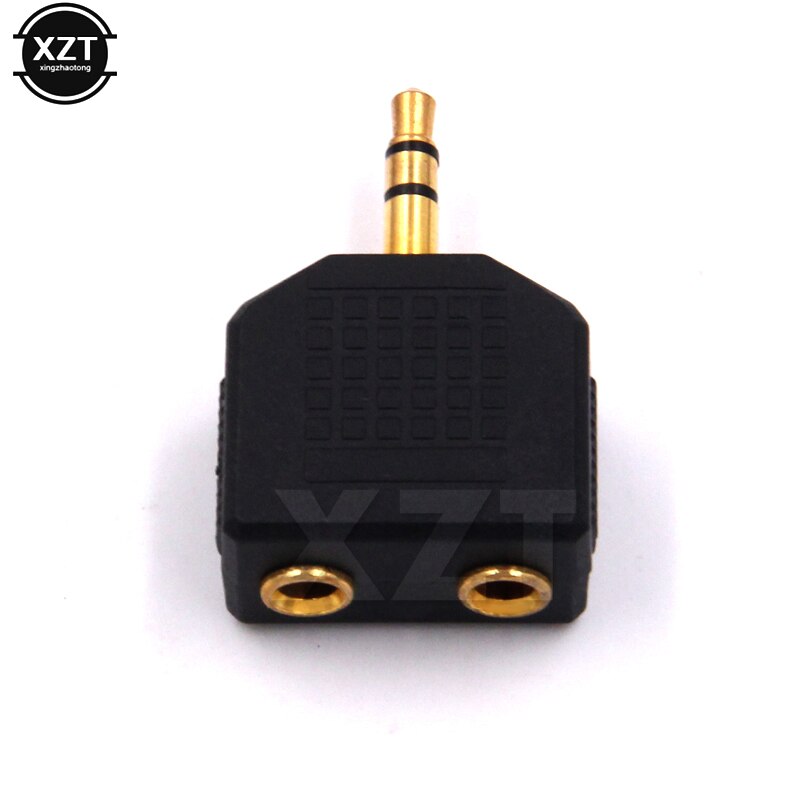 Mini conector de Audio estéreo de 3,5mm macho a doble 3,5mm hembra doble auricular Y adaptador divisor enchufe para teléfono MP3