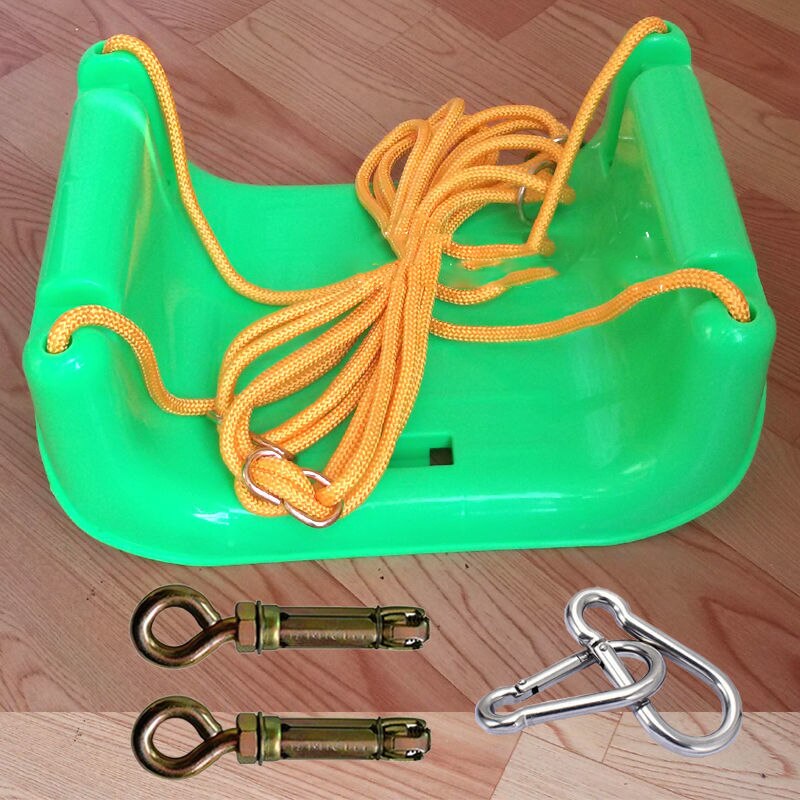 Sede dura Bambino Bambini Stabile Da Giardino IN PVC Altalena Appesa Altezza del Sedile Regolabile per Indoor/Outdoor Gioco della Scheda di Gioco Altalena sedia: green