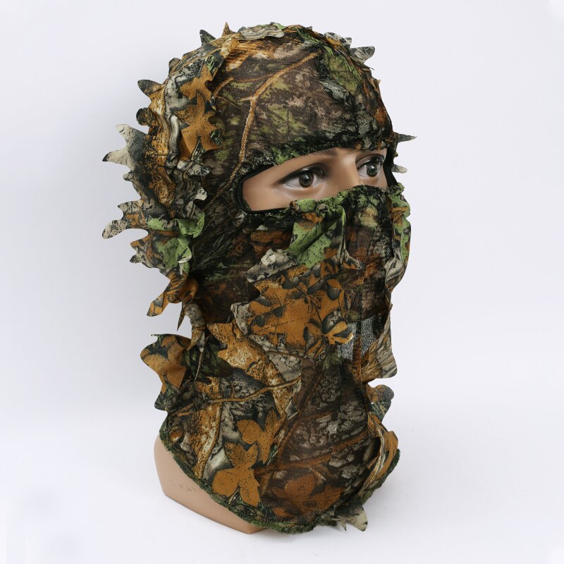 Ghillie Tarnung Grünen Hütte 3D Volle Gesicht Maske Headwear Türkei Camo Jäger Jagd Zubehör