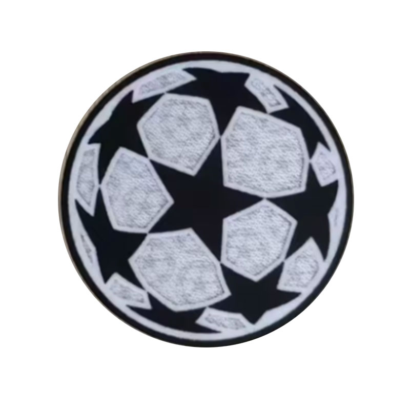 Naszywki piłkarskie Piłki sportowe Aplikacje robić naprasowania na naszywkę robić koszulki piłkarskiej najwyższej jakości: Czarny nikiel