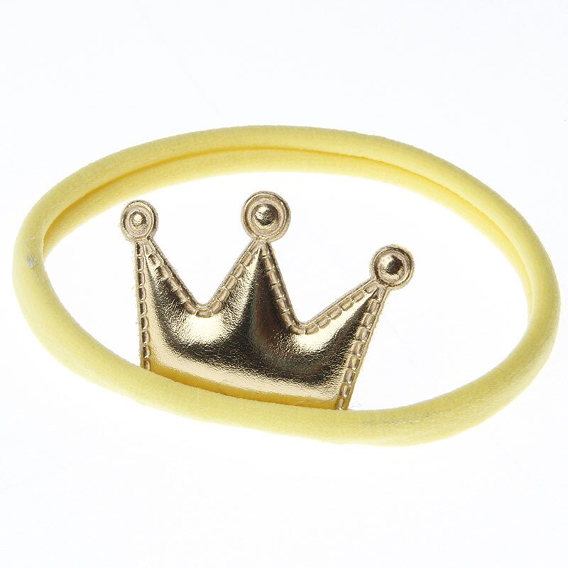 Kinderen baby kroonprinses nylon haarband hoofdband voor verjaardag festival carnaval feest kostuum accessoires: Geel