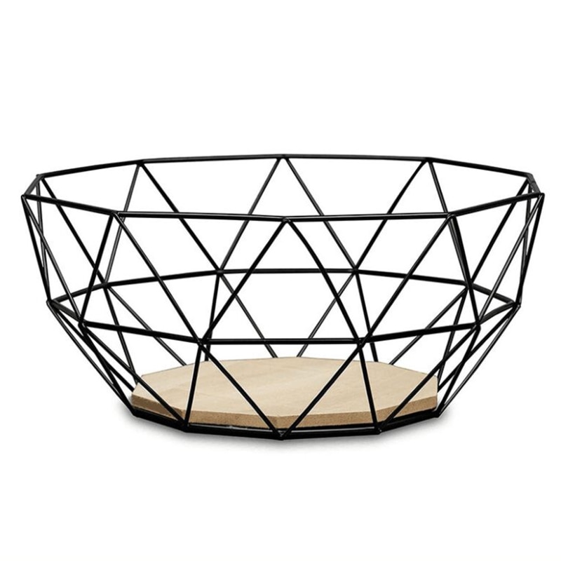 Fruit Basket Bowl Metal Wire Container Kitchen Vegetable Storage Holder 37MF