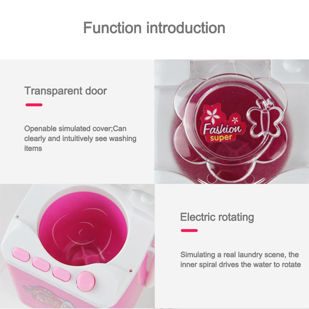 Mini små apparater køkkenlegetøj simuleret elektrisk vaskemaskine køleskab legetøj til børn foregiver leg