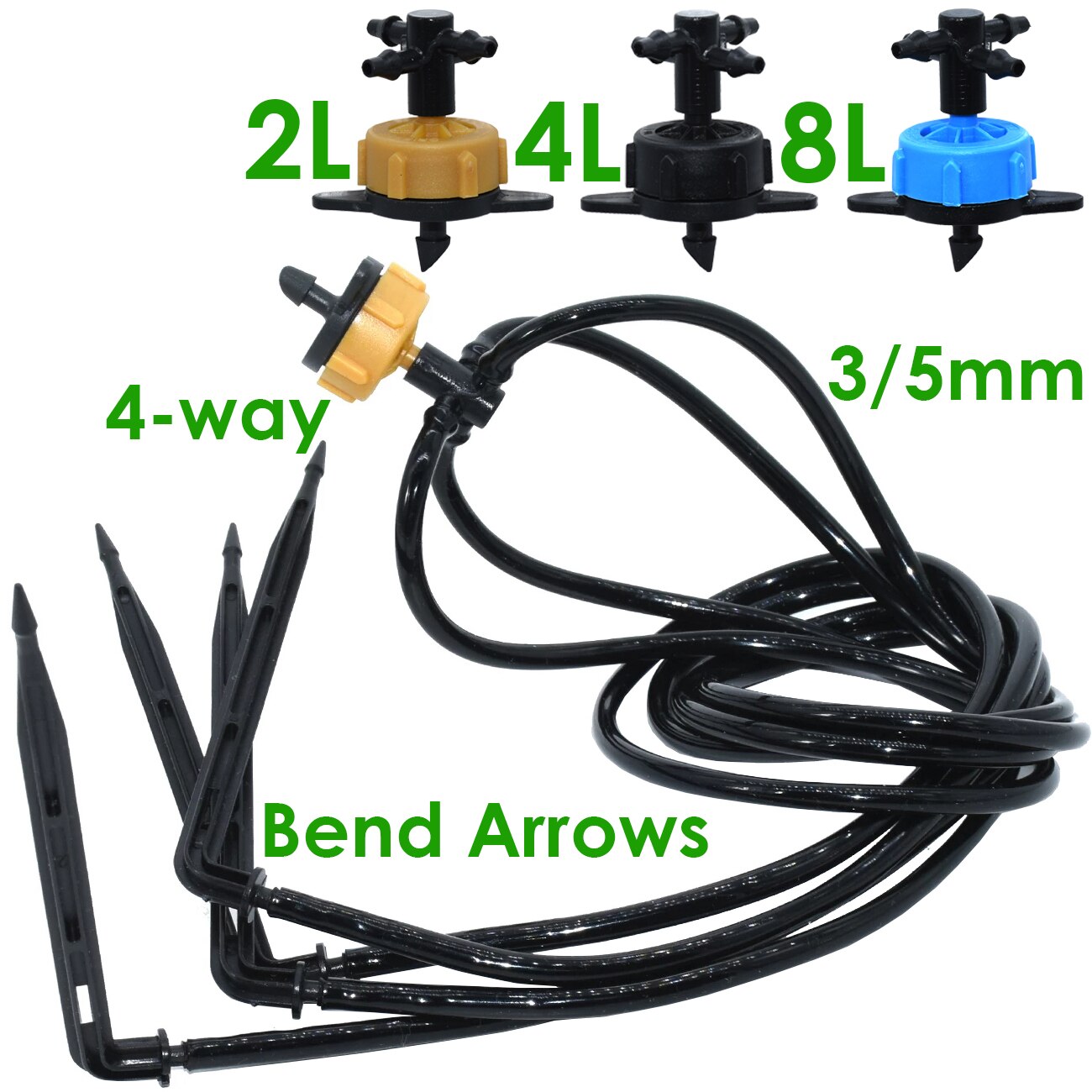 KESLA 4L/H arrow drip system emitter 4-way drip arrow Dripper Greenhouse Irrigation system water garden 40sets 20sets 10set