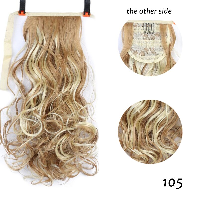10 "Short curls Clip In Hair Tail False Hair Ponytail Hairpiece With Hairpins Synthetic Hair PonyTail Hair Extensions Curly: 4/27HL