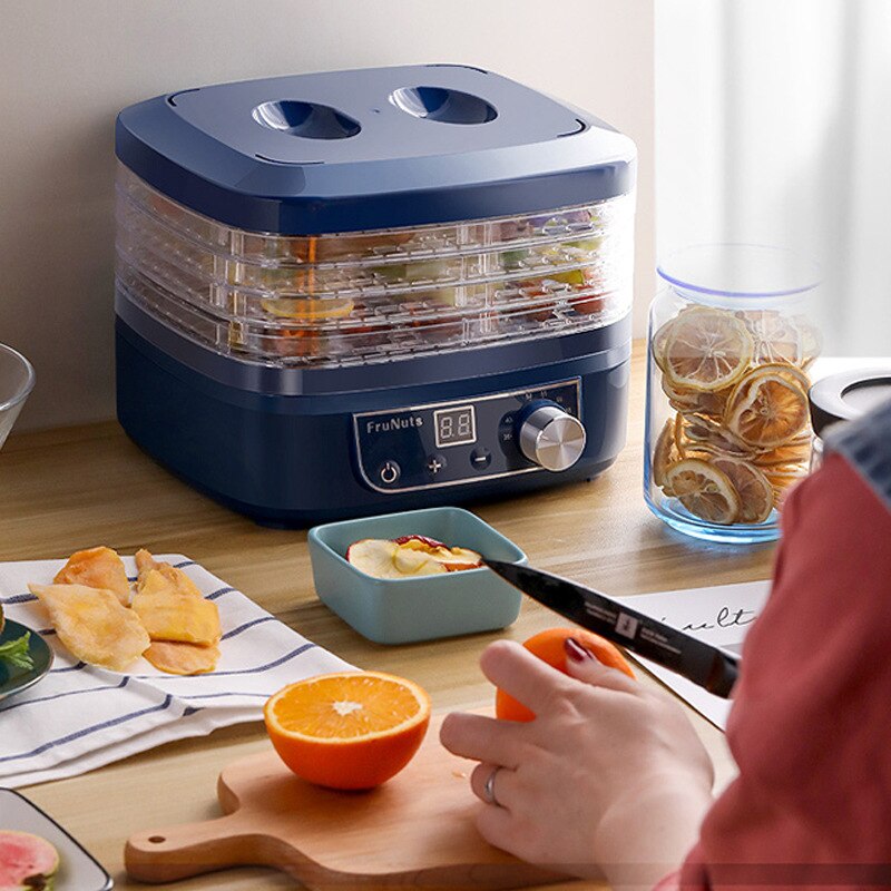 Secador de frutas inteligente de 5 capas para el hogar, pequeño secador de aire para frutas y verduras, carne y comida de mascotas