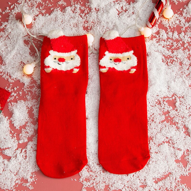 Kerstsokken dier cartoon vrouw schattig kerstman kerstboom sokken kawaii voor thuis ornament jaar kerst kind: 2