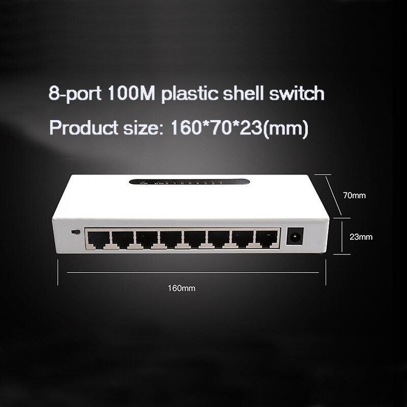 Gigabit Switch ethernet 100M/1000Mbps Network Switch RJ45 ports Hub Splitters Support auto flip function Ethernet Smart Switcher: 8 ports 100M