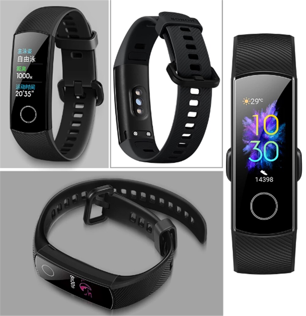 Original Huawei Honor Band 5 Smart Wirstband Blood Oxygen Touch Screen Swim Detect Fitness Tracker Heart Rate Sleep Bracelet