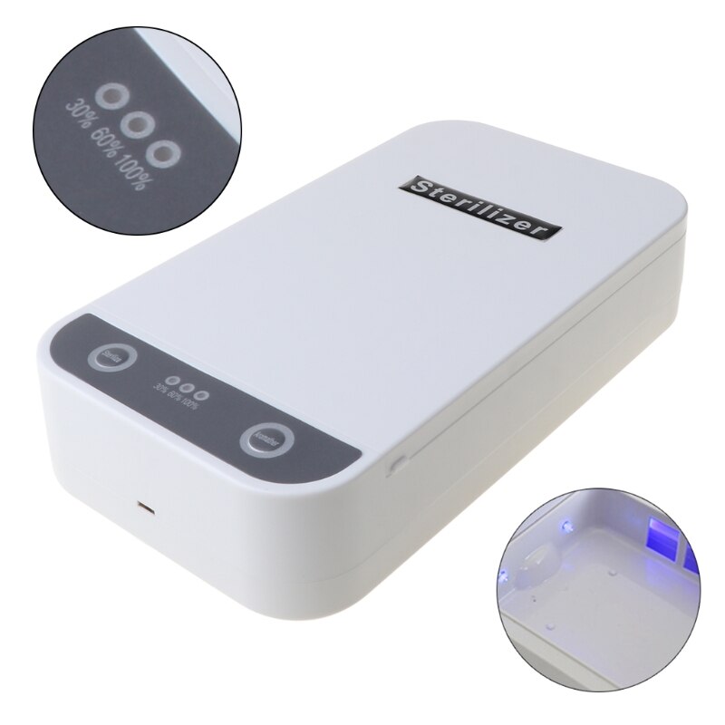 USB UV Sterilizer LED Disinfection Device Uv Sterilizer Box Ultraviolet Light Disinfection Box Cleaning Tool for Beauty