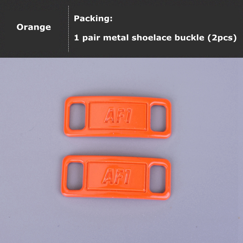 2 sztuk/para AF1/AJ sznurowadła klamra wysokiej jakości metalowy zamek akcesoria obuwnicze DIY zestawy dekoracyjne odpowiednie buty Air Force 0ne: Black