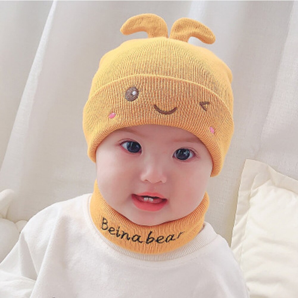 Cartoon Fleece Knitted Cute Beanies Cap Soft Cold Resistance Leisure Lovely Thicken Knitted Hat Baby Winter Accessories: I
