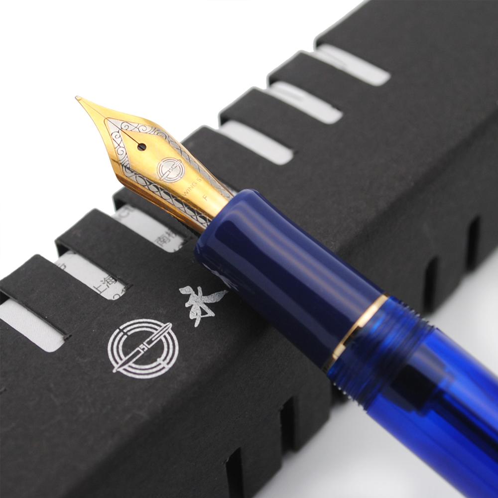 Wing Sung 699 Transluzenten Vakuum Füllung Brunnen Stift EF / F / M Nib Tinte Stift Original Box