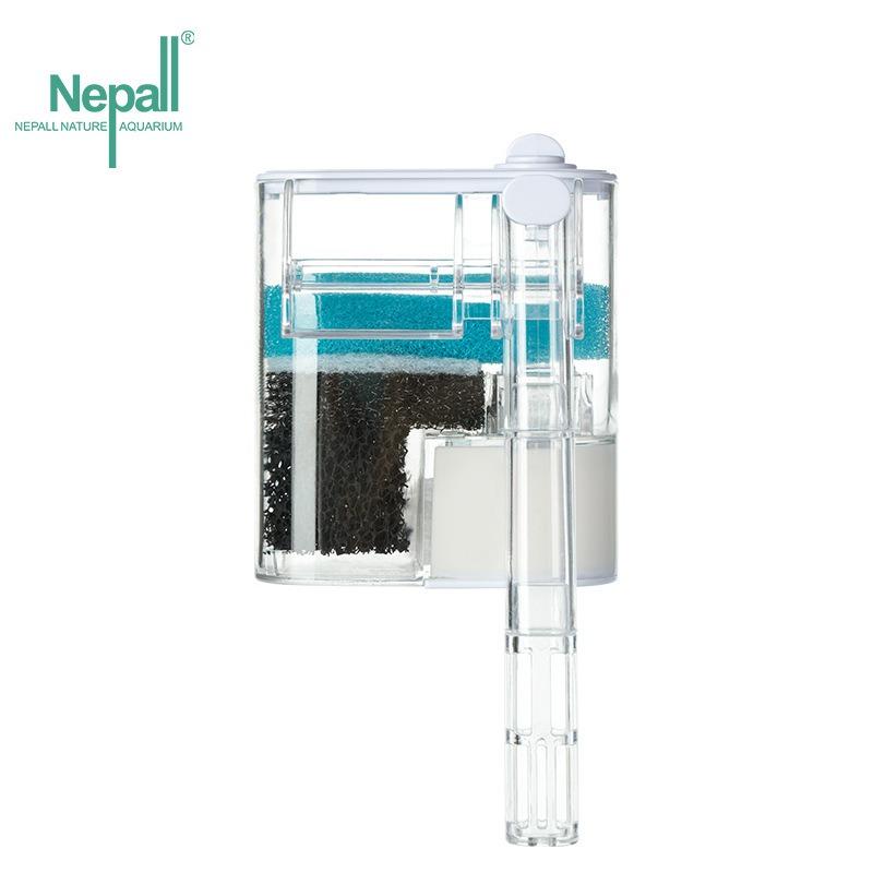 Nepall Aquarium Filter Wasserfall Sauerstoff anreicherung Wasser aufbereitung zyklus leise Drei-in-Eins kleine Wand filter box