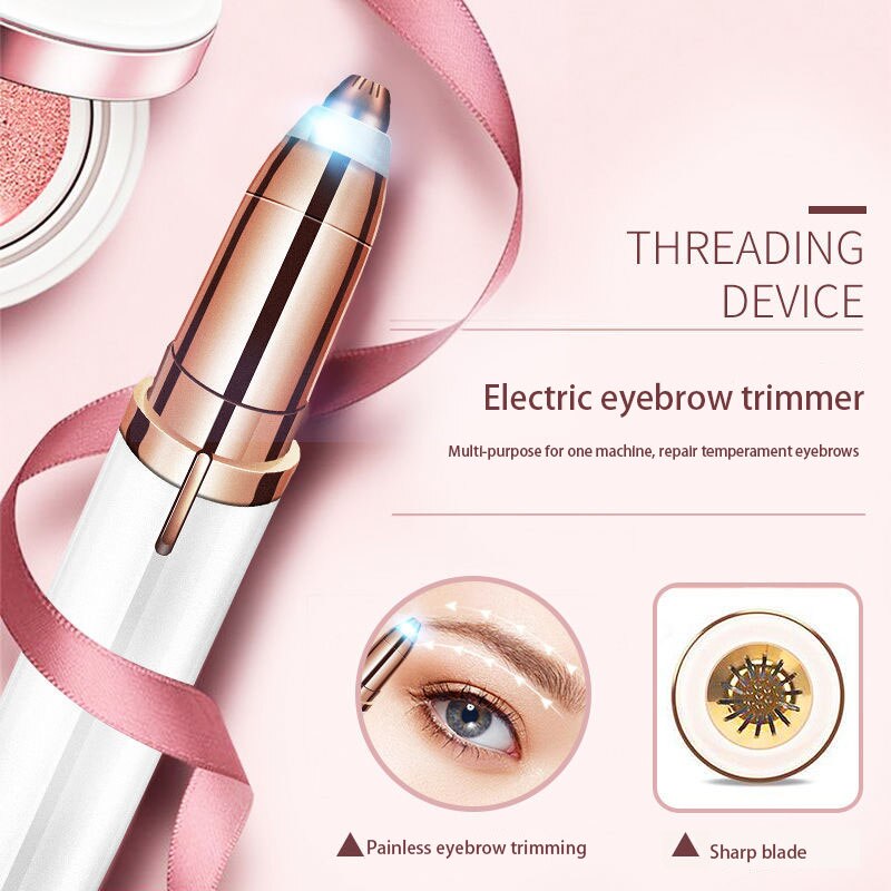 Épilateur électrique Rechargeable 2 En 1 Pour Sourcils Et Visage - Couleurs Arc-en-ciel
