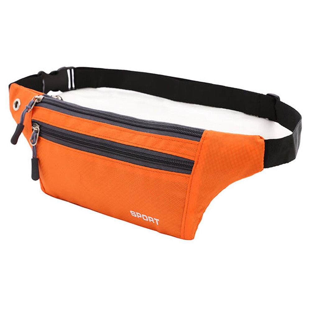 Brand Style Sports Running Bum Bag Fanny Pack Travel Waist Bags Phone Zip Belt Pouch Wallet: Orange