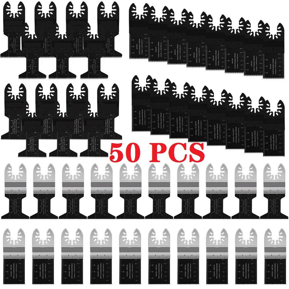 Universal Oscillating Multi Tool Saw Blade Quick Release Dewalt for Renovator Power Tool Wood Cutting 10-121Pcs/Set