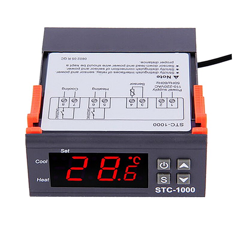 STC-1000 STC 1000 LED Digital Thermostat for Incubator Temperature Controller Thermoregulator Relay Heating Cooling 12V 24V 220V