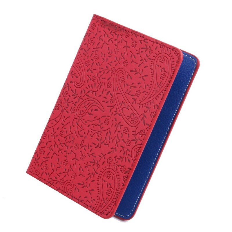 Ladies Cute Lavender Leather Passport Cover Holder Women Thin Travel Passport Leather Case