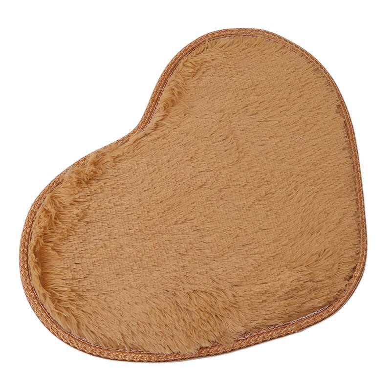 Felpudo antideslizante con forma de corazón de 26*37cm, suave microfibra esponjosa, para el suelo de baño, para dormitorio, alfombras, salón