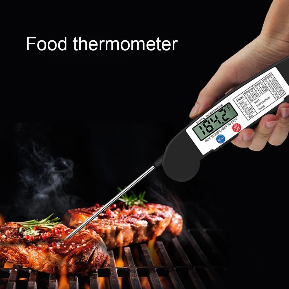 Opvouwbare Voedsel Thermometer Probe Digitale Bbq Keuken Vlees Keuken Thermometer Vloeibaar Water Olie Temperatuurmeter