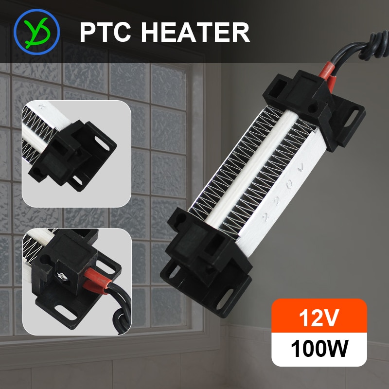 Insulated Ptc Ceramic Air Heater Electric Heater 100w 12v 9832mm