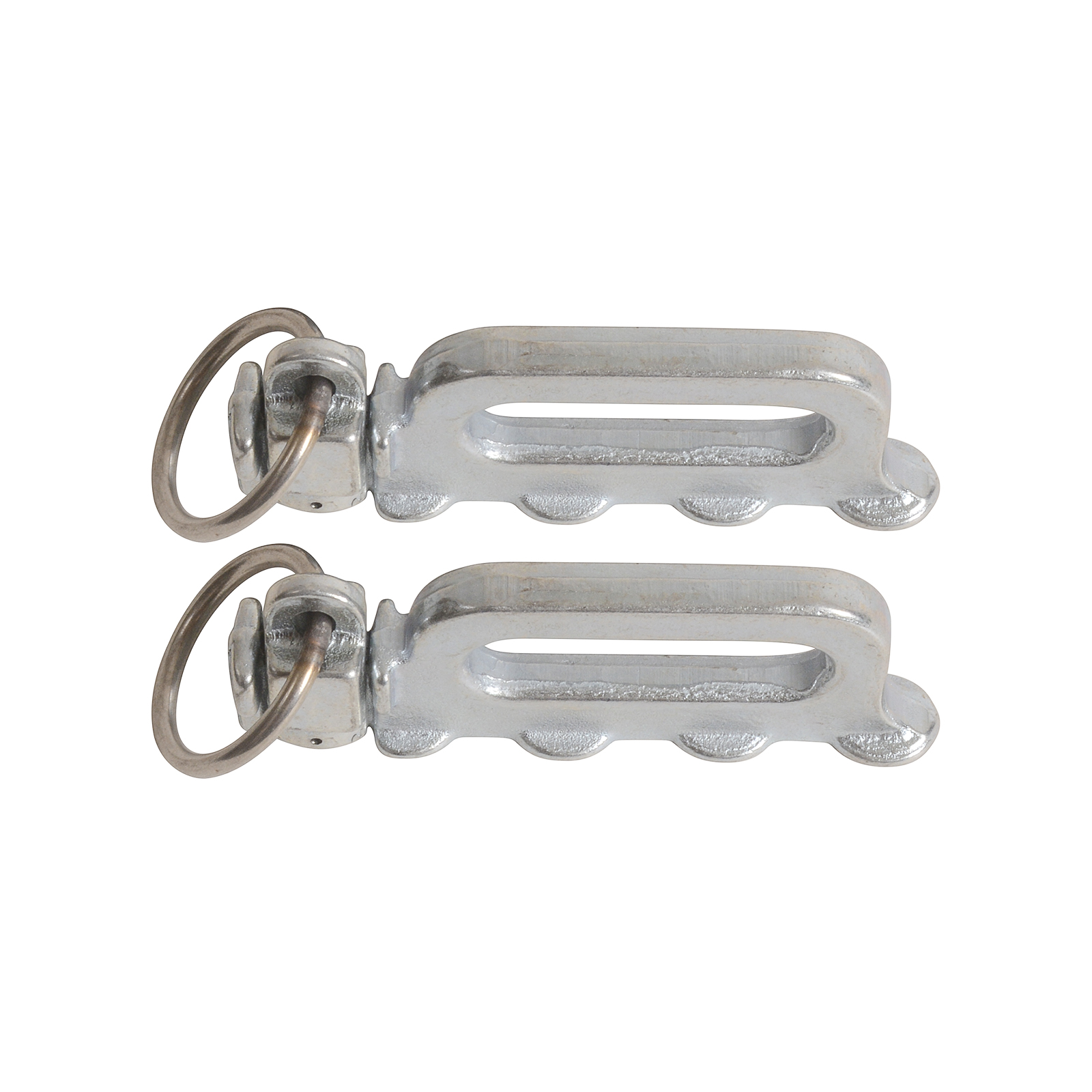 MOTO4U 2PCS L-Track Double Stud Tie Down Fitting Trailer Cargo End Ring Bolt Tie Down Anchor Point Rail Loading Securing Tools: Default Title